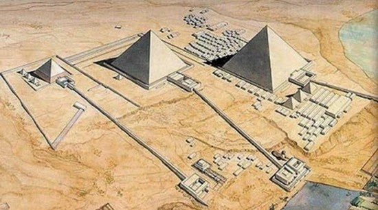 Caminho perdido que leva à Grande Pirâmide do Egito