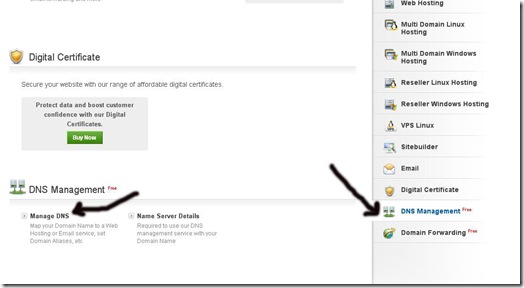 dns mngement-bigrock
