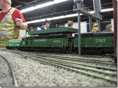 IMG_5445 Burlington Northern SD45 #6430 'Hustle Muscle' on the LK&R HO-Scale Layout at the WGH Show in Portland, OR on February 17, 2007