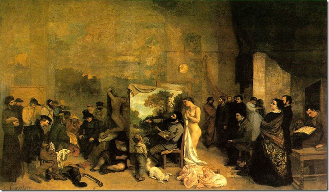 Courbet, Painter's Studio, Real Allegory 1855.jpg