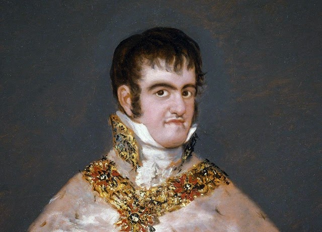 FRANCISCO DE GOYA. Fernando VII con manto real. (h. 1815) 206 x 145 cm