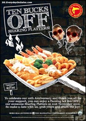 The Manhattan Fish Market 10th Anniversary Promotion Branded Shopping Save Money EverydayOnSales
