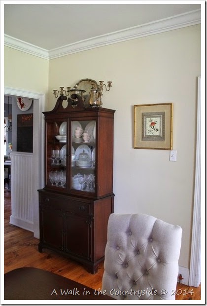 china cabinet in dining room