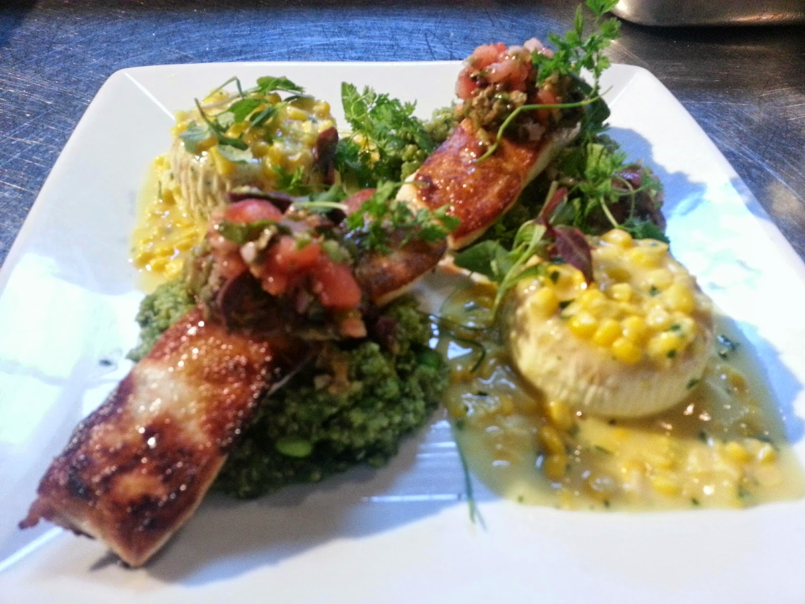 lulu restaurant Halibut la plancha