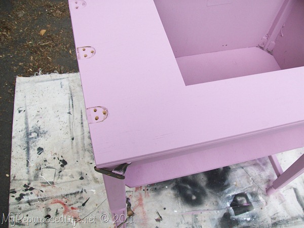 paint inside of sewing cabinet