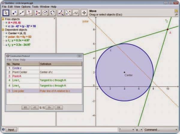 Guida a GeoGebra, software per l'apprendimento e l'insegnamento della matematica: barra del menu Visualiza.
