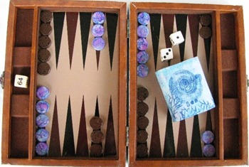 2011 08 LRoberts Steampunk Treasures Backgammon game open
