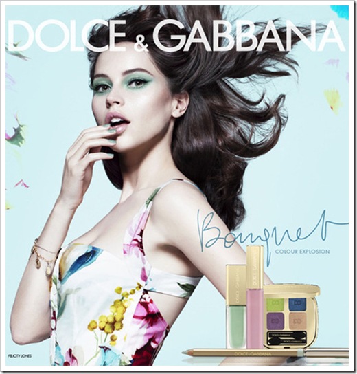 Dolce-Gabbana-Bouquet-Makeup-Collection-Spring-2012-Felicity-Jones