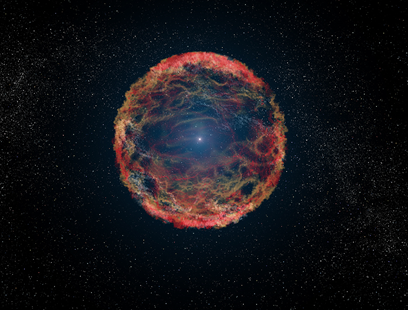 ilustração da supernova 1993J
