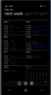 Improved "Calendar" application in Windows Phone 8.1