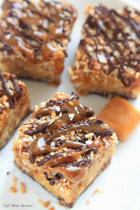 {No-Bake} Samoa Peanut Butter Cereal Bars by ---- @LifeMadeSweeter.jpg