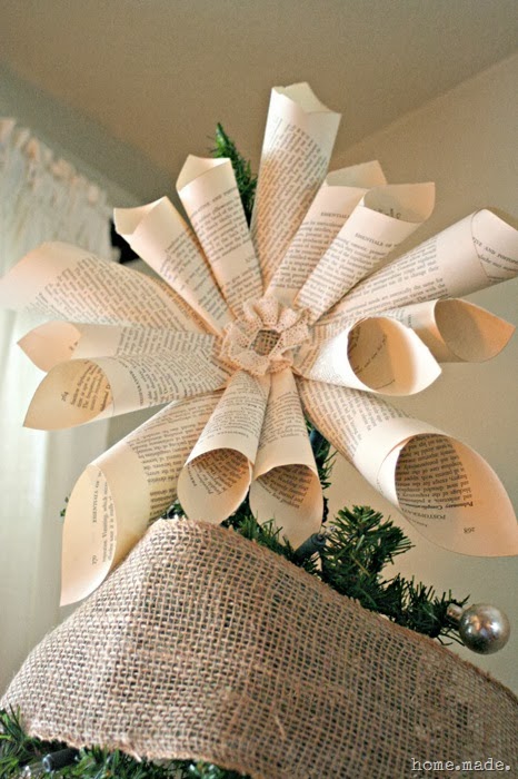 Book Page Tree topper
