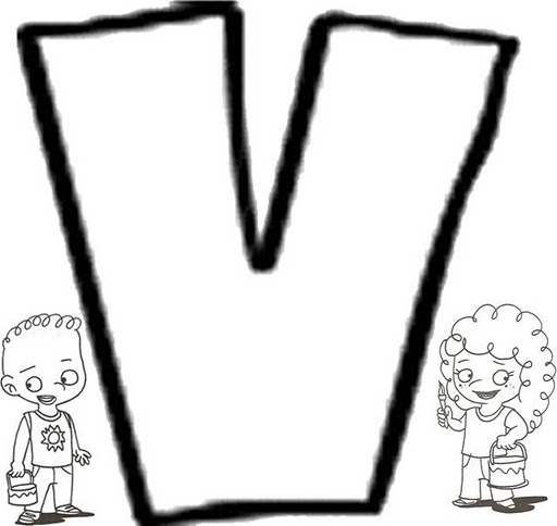Color this letter v