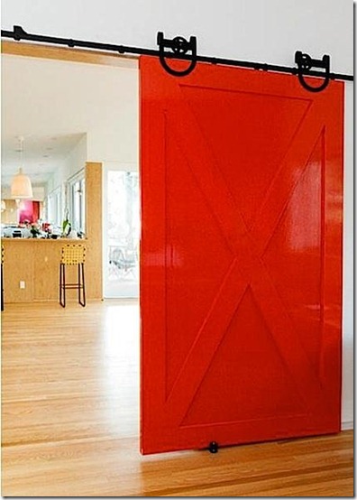 red interior door