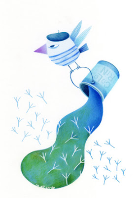 garabatos que viajan illustrations travelling by m Albarran