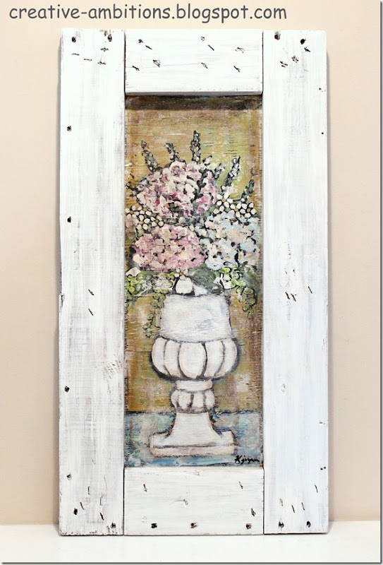 Flowers In Urn  Crate Painting