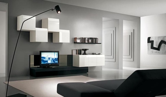 Mueble de TV blanco