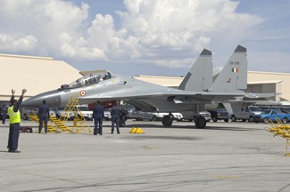 Sukhoi Su-30 MKI Fighter Aircraft flown by the Indian Air Force at the Red Flag Exercises in the U.S & Indradhanush Exercise with U.K.