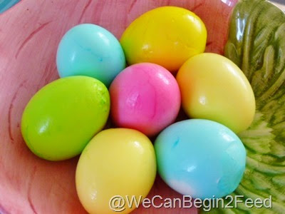 Colored Insides of Easter Eggs