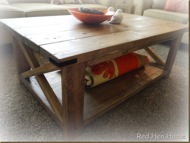 Red Hen Home Rustic X Coffee Table