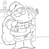 colorear,papa,noel,llega,chimenea.gif