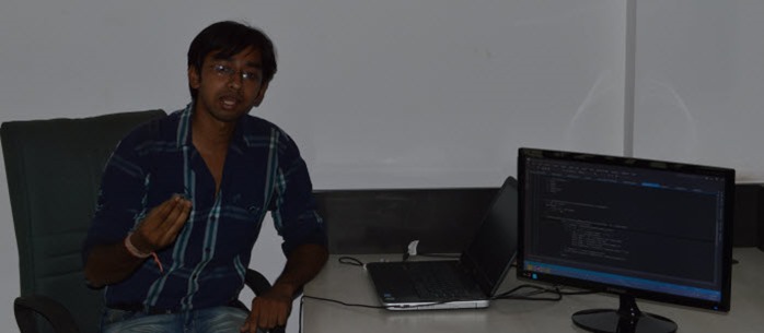 Neelesh Vishwakarma, the other Speaker demonstrating Windows Store Application Development using JavaScript