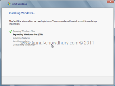 17. Windows 8 Installation Process Started
