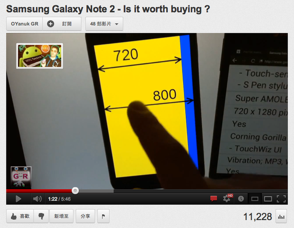 Galaxy Note 2 解析度較差