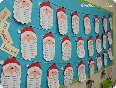 Cute Santa features Contractions