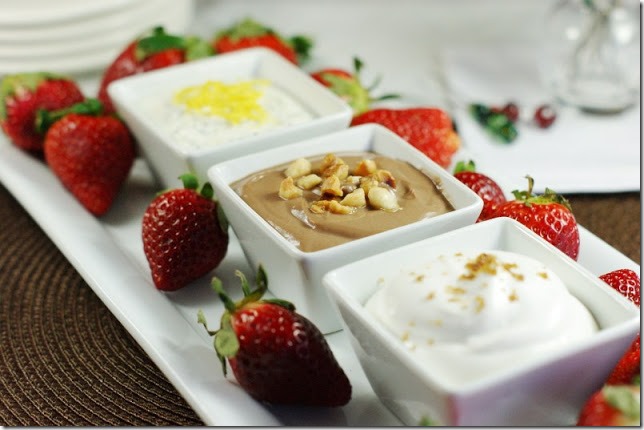 Trio of Dips with Strawberries 1