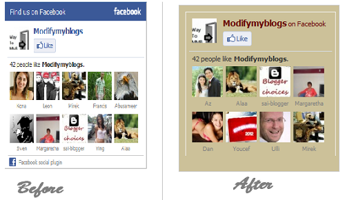 customize facebook like box with css