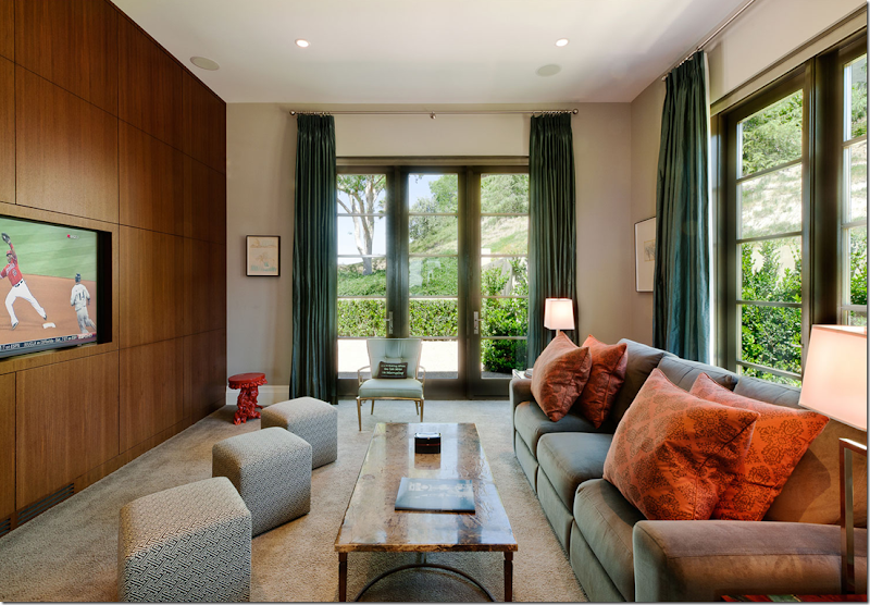 Cote De Texas Beverly Hills Renovation Before Across From The Living Room At Front Side Of House Is Media Wall Cabinets Quite Contemporary Furniture