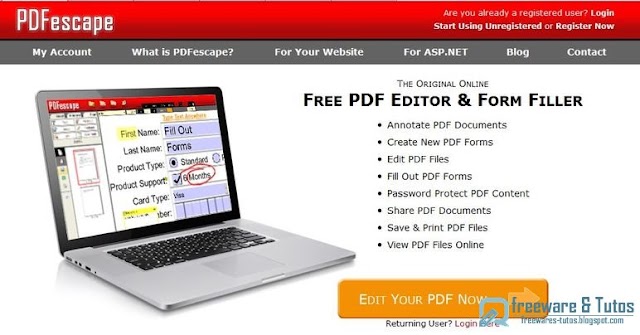PDFescape : un outil en ligne pour éditer les fichiers PDF