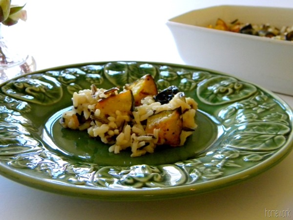 Acorn Squash and Wild Rice Casserole via homework | carolynshomework.com
