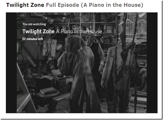 Twilight zone a piano in the house