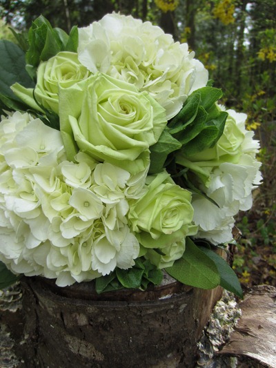 Green and white bridesmaids bouquet Ideas in Bloom