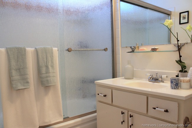 Delta Shower Door & Bathroom Makeover via homework - carolynshomework (14)