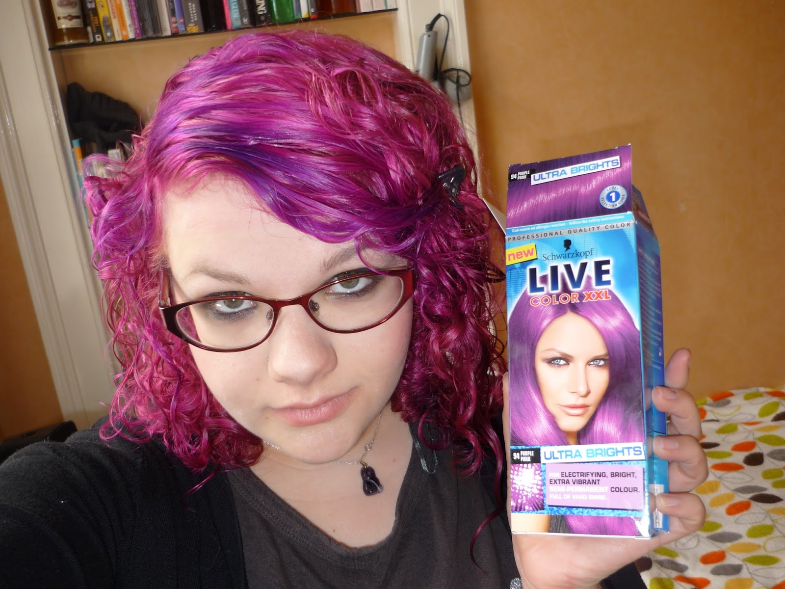 blue purple semi permanent hair dye