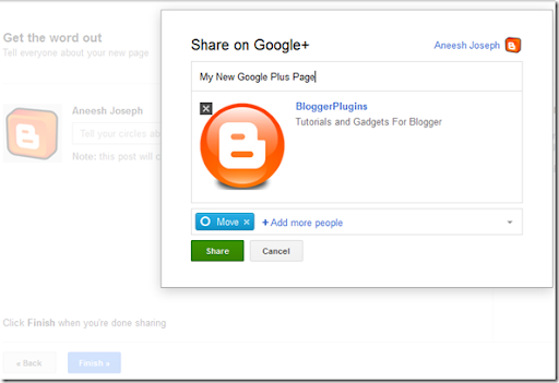 Creating Google Plus Brand Page - Share Page to Google Plus