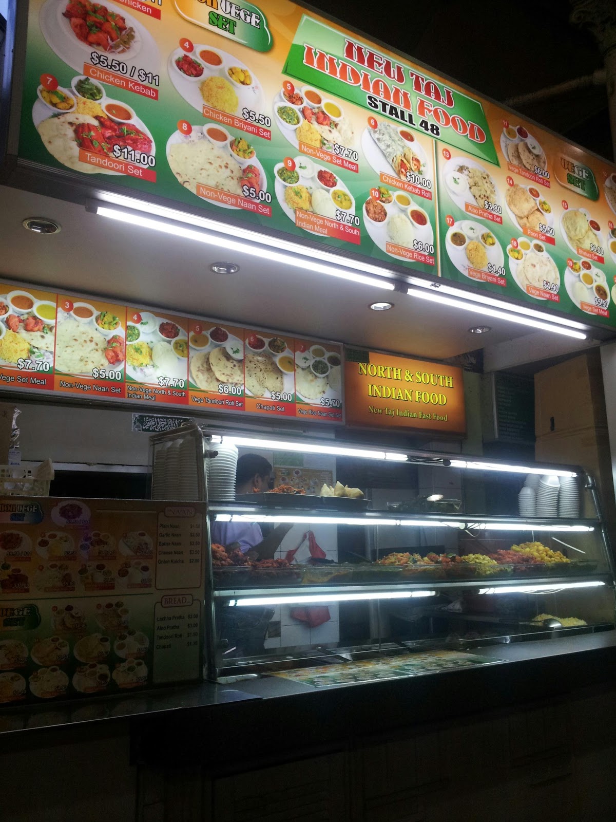 Trine M. Pedersen Indian food from Lau Pa Sat with Nadia