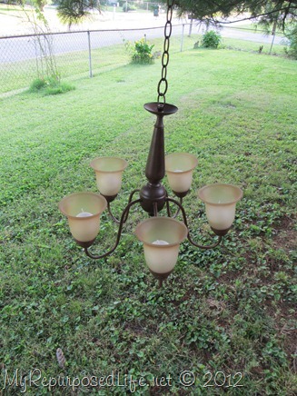 repurposed chandelier-romantic candelabra