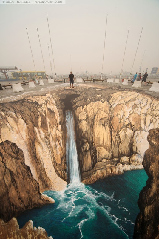 duality 3d street painting