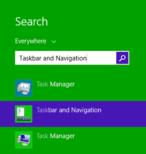Taskbar and Navigation settings (www.kunal-chowdhury.com)