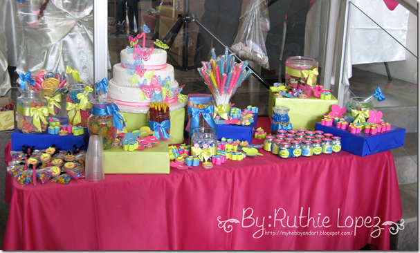Bautizo - 1st Birthday Butterfly Themed - Butterfly Candy Bar - Baptism - Ruthie Lopez 6