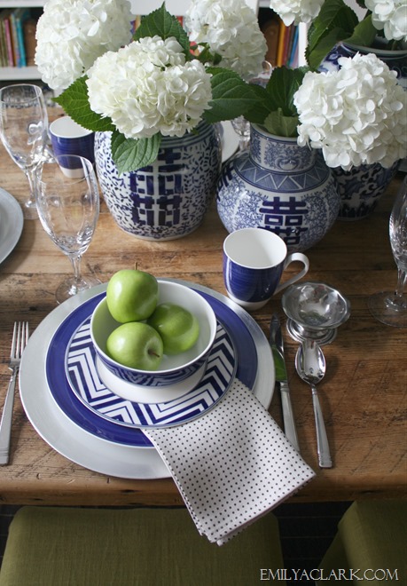 My Blue and White Table - Emily A. Clark My Blue and White Table - Emily A. Clark