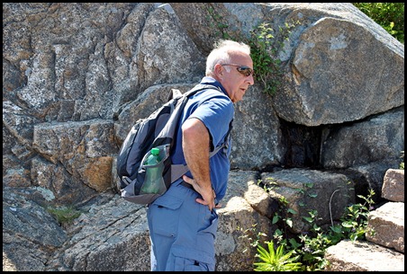 02e - hiking Ocean Path - Bill getting use to the height