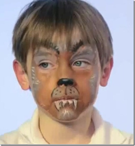 maquillaje lobo para niños