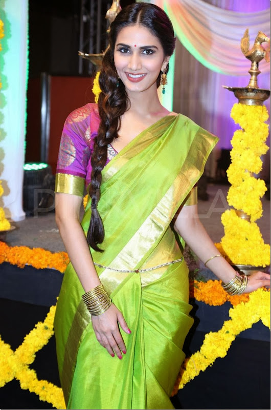 vaani kapoor hot in saree_aaha kalyanam (4)