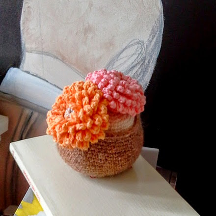 cactus crochet orange