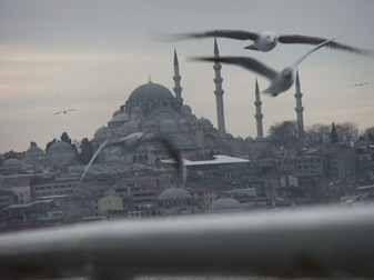 mezquita de Süleymaniye desde un ferry, Estambul